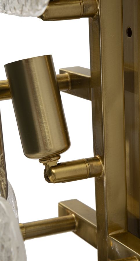 Aplique de pared de oro y vidrio con diseño geométrico – Glassy Collection