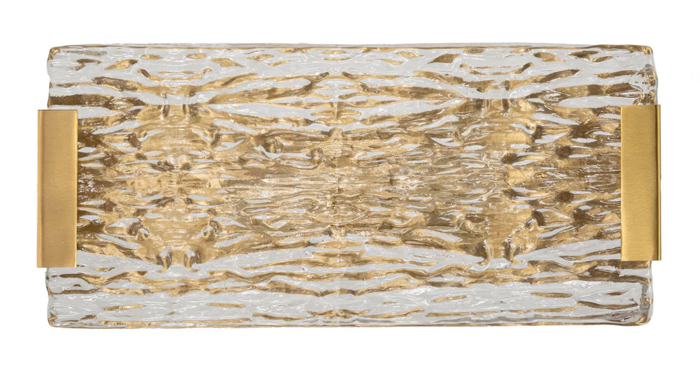 Aplique de pared dorado y blanco con placa trasera texturizada – Oblin moderno