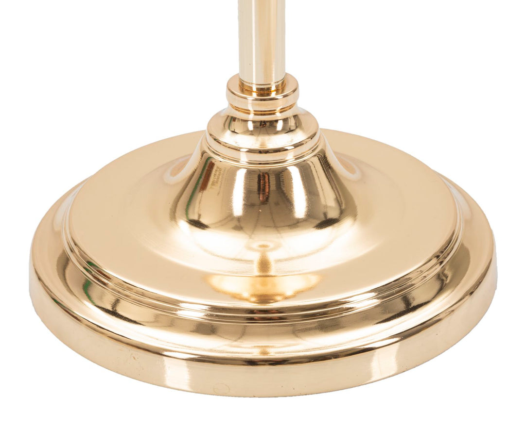 Lámpara de pie dorada con pantalla de tela – Lot diseño elegante