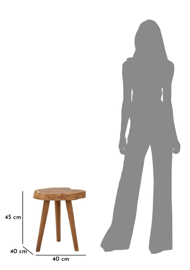 Taburete redondo de teca – Budut asiento de acento