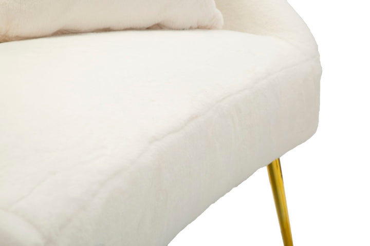 Sofá tapizado crema con cojines – Soffy 2 plazas