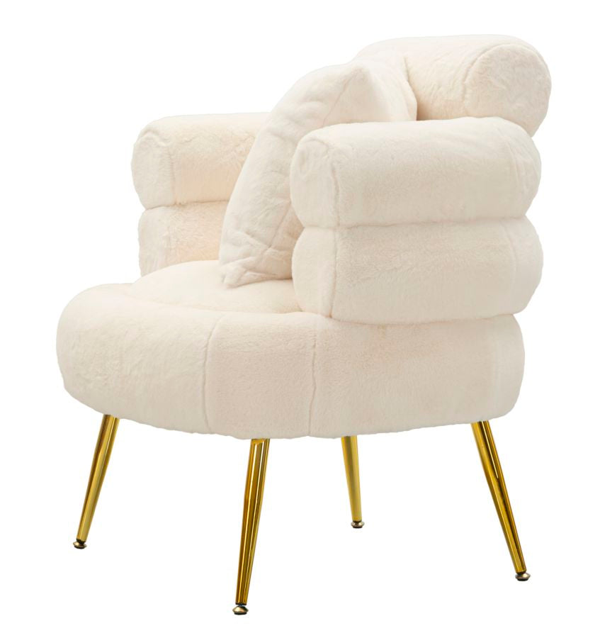 Sillón tapizado crema con cojín – Soffy Plus sillón de acento