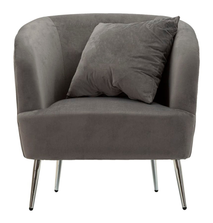 Sillón tapizado gris grafito con cojín – Silvery sillón de acento