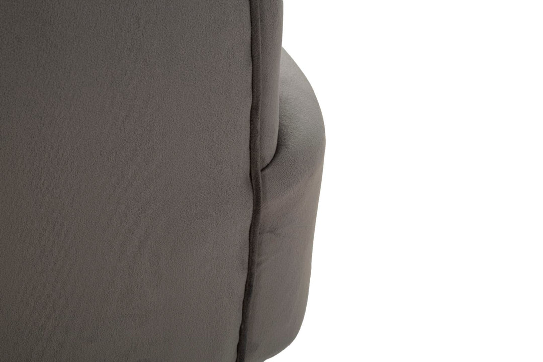 Sillón tapizado gris grafito con cojín – Silvery sillón de acento