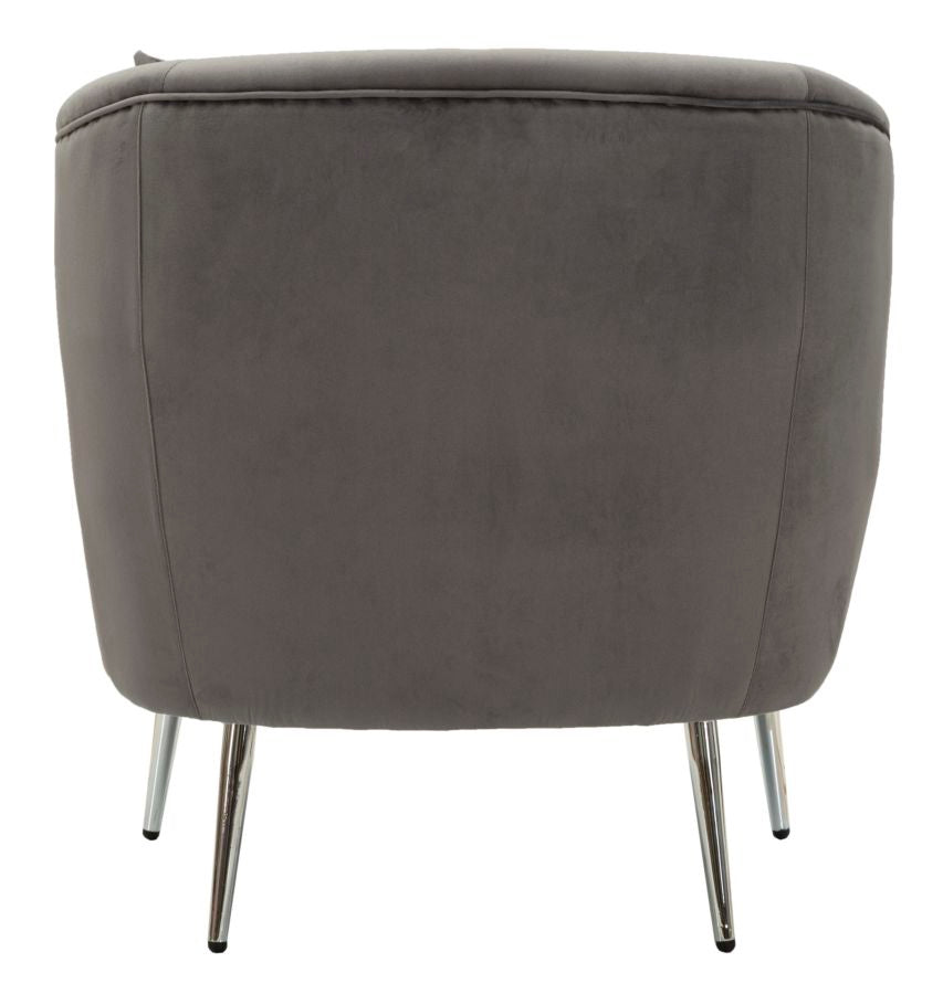Sillón tapizado gris grafito con cojín – Silvery sillón de acento