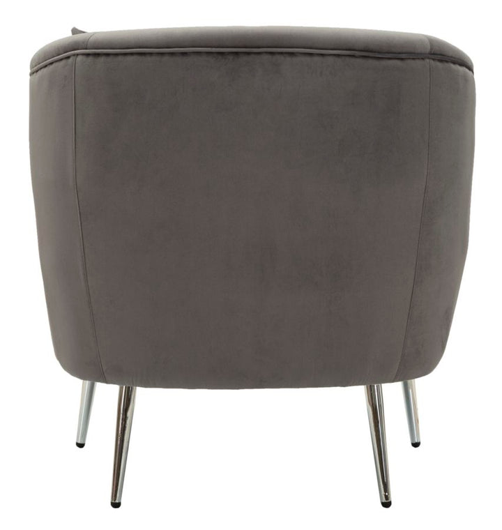 Sillón tapizado gris grafito con cojín – Silvery sillón de acento