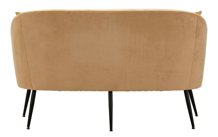 Sofá tapizado beige con cojines – Browy 2 plazas