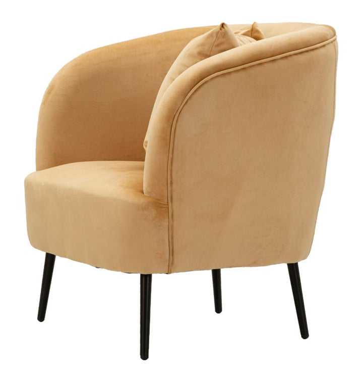 Sillón tapizado beige con cojín – Browy sillón de acento