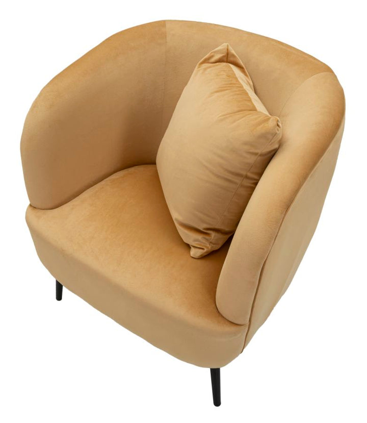 Sillón tapizado beige con cojín – Browy sillón de acento