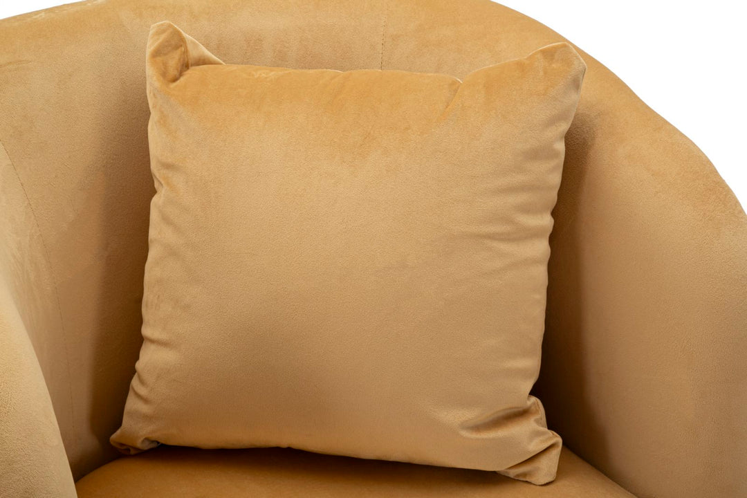 Sillón tapizado beige con cojín – Browy sillón de acento