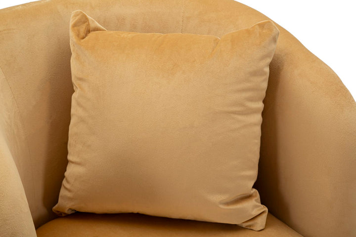 Sillón tapizado beige con cojín – Browy sillón de acento