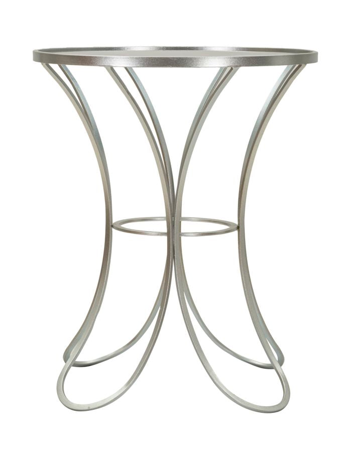 Mesa de centro redonda de cristal con base decorativa – Trixy Collection