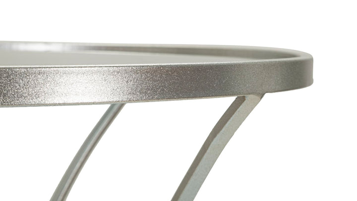 Mesa de centro redonda de cristal con base decorativa – Trixy Collection