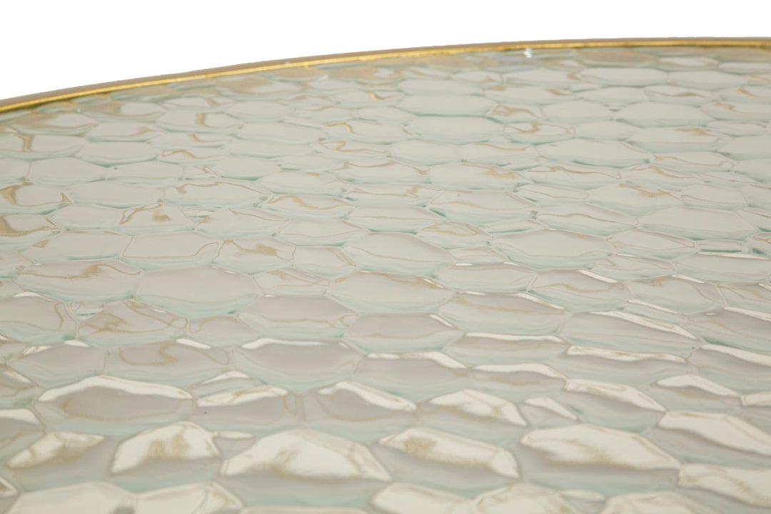 Juego de 4 mesas auxiliares de metal dorado – Noah colección moderna