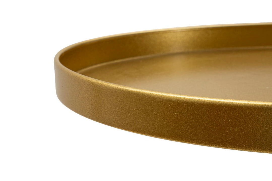 Mesa auxiliar de metal dorado – Doha diseño contemporáneo