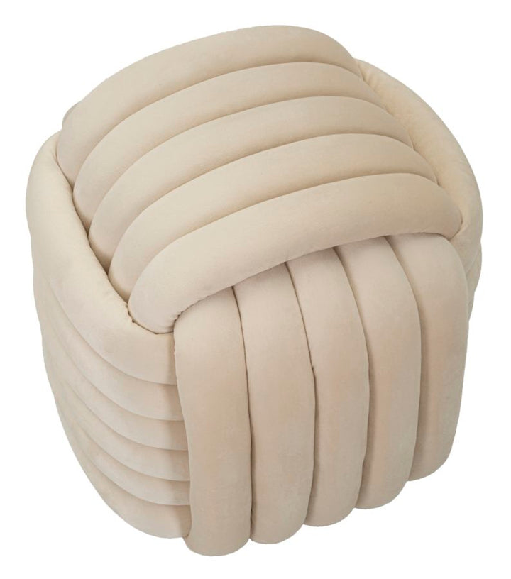 Taburete tapizado crema – Sofy asiento acolchado de acento