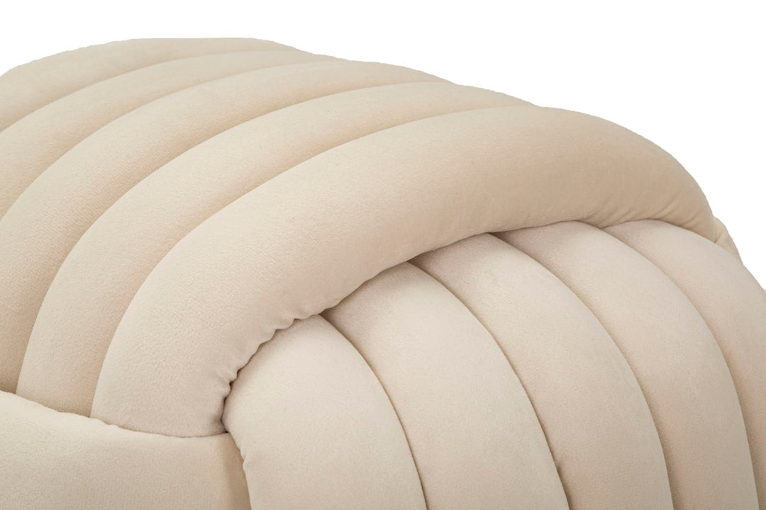 Taburete tapizado crema – Sofy asiento acolchado de acento