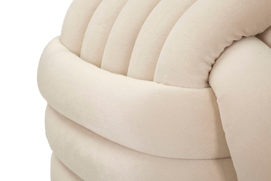 Taburete tapizado crema – Sofy asiento acolchado de acento
