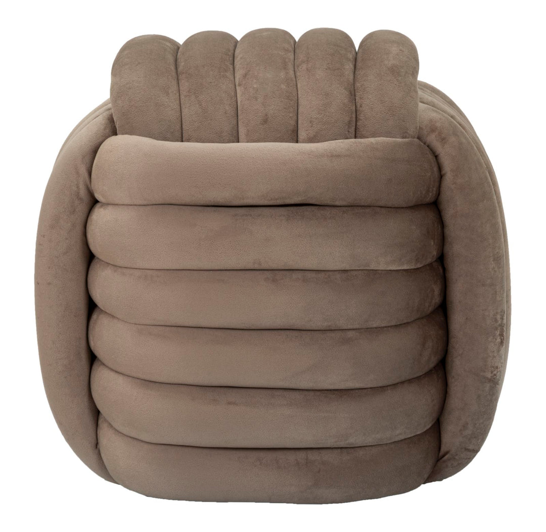 Taburete tapizado gris – Sofy asiento acolchado de acento