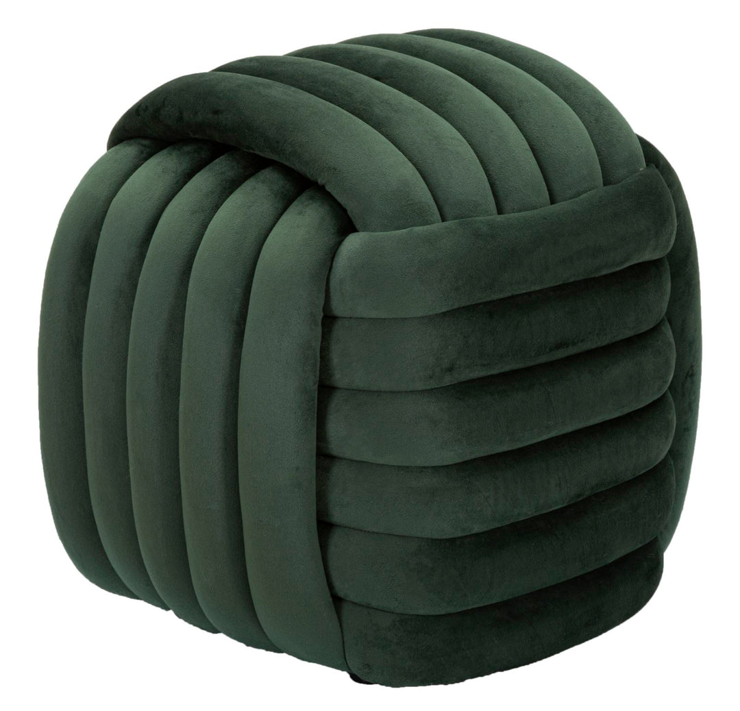 Taburete tapizado verde – Sofy asiento acolchado de acento