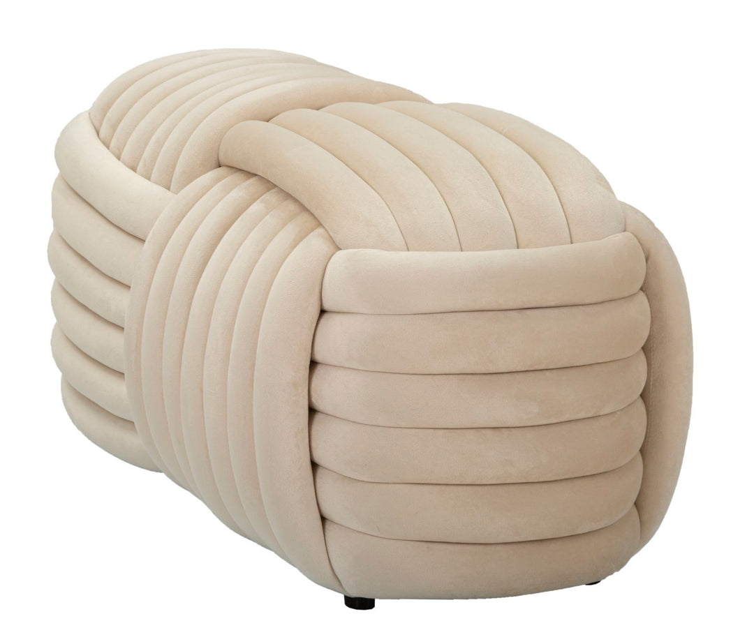 Banco tapizado crema – Sofy asiento acolchado
