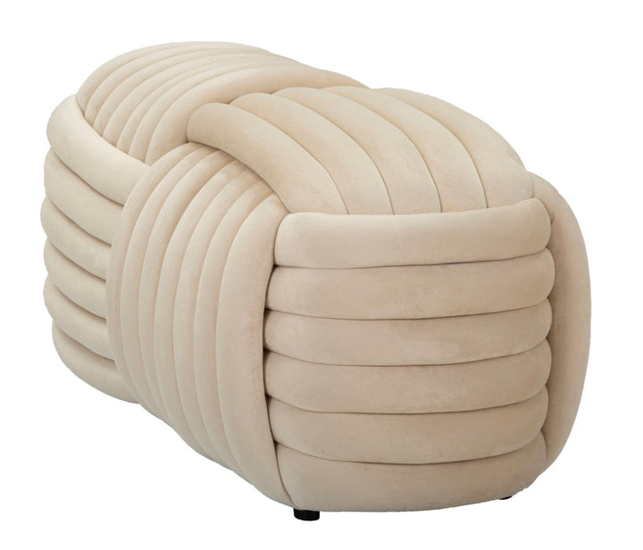Banco tapizado crema – Sofy asiento acolchado