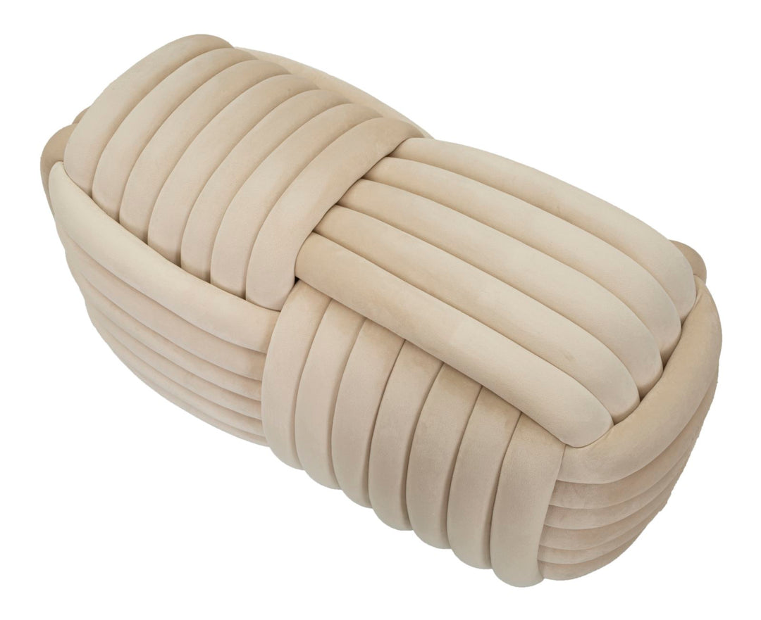 Banco tapizado crema – Sofy asiento acolchado