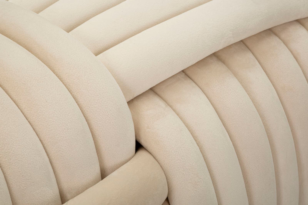 Banco tapizado crema – Sofy asiento acolchado