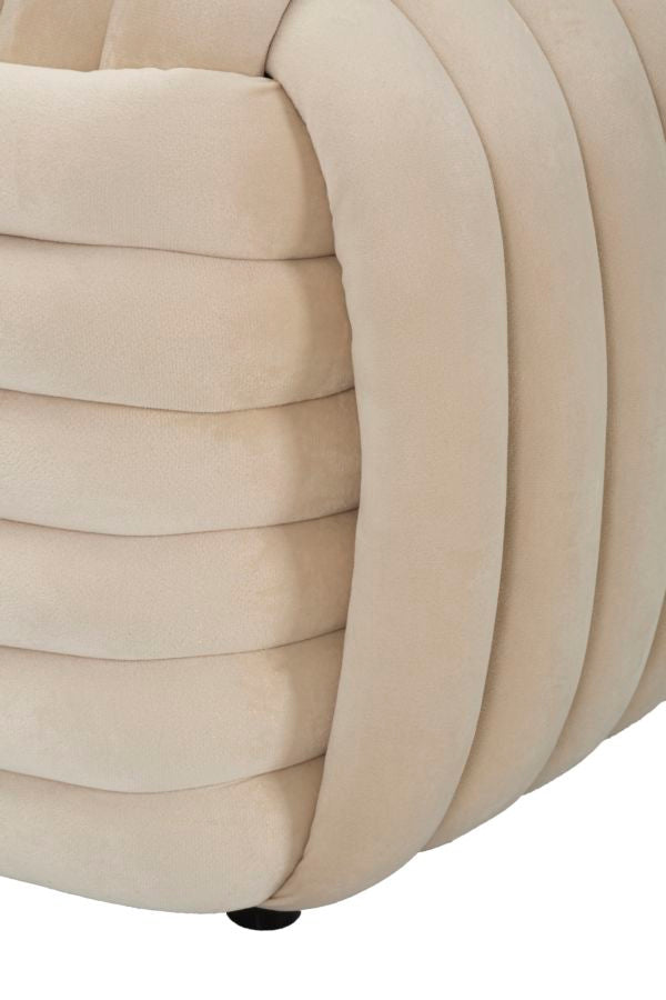 Banco tapizado crema – Sofy asiento acolchado