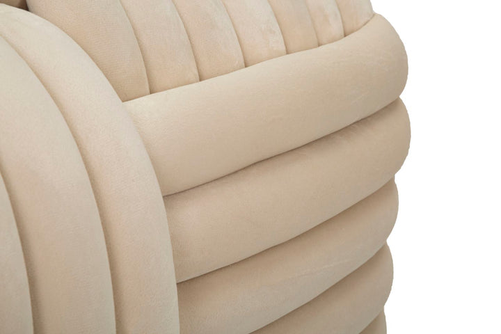 Banco tapizado crema – Sofy asiento acolchado