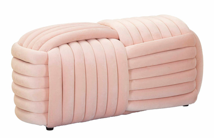 Banco tapizado rosa – Sofy asiento acolchado