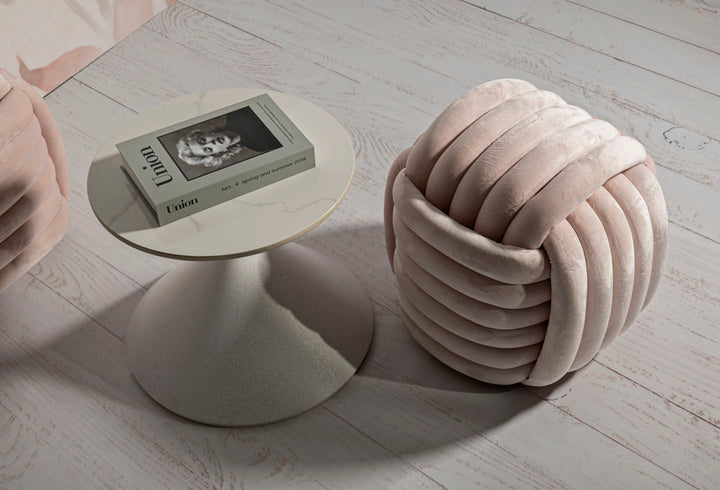 Taburete tapizado rosa – Sofy asiento acolchado de acento