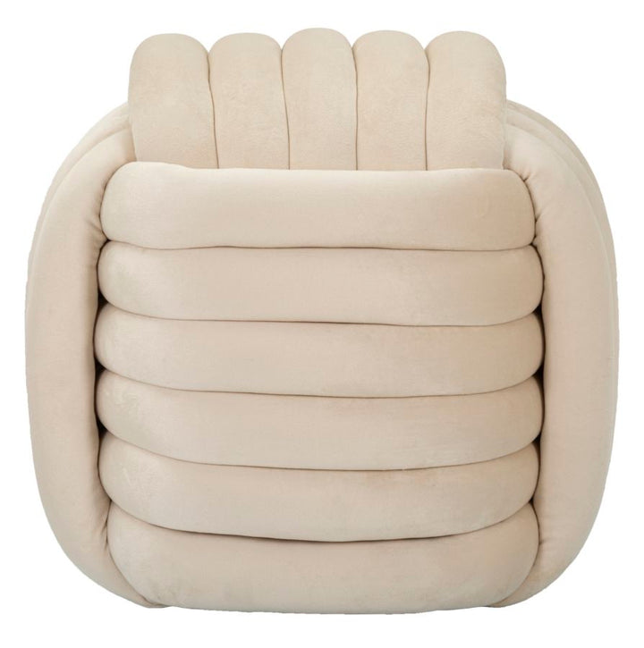 Taburete tapizado crema – Sofy asiento acolchado de acento