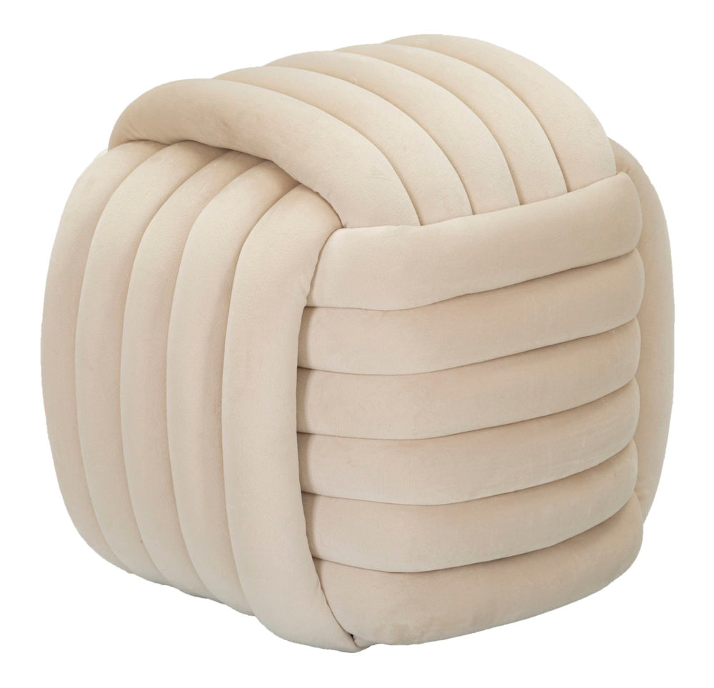 Taburete tapizado crema – Sofy asiento acolchado de acento