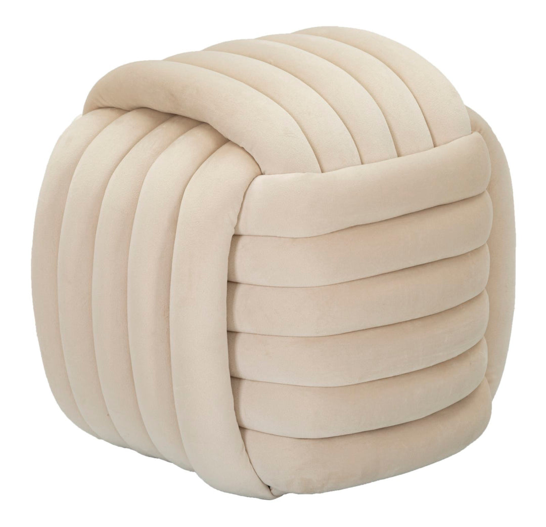 Taburete tapizado crema – Sofy asiento acolchado de acento