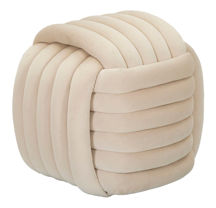 Taburete tapizado crema – Sofy asiento acolchado de acento