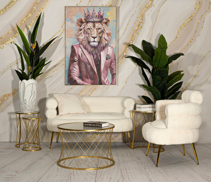 Juego de 4 mesas auxiliares de metal dorado – Noah colección moderna