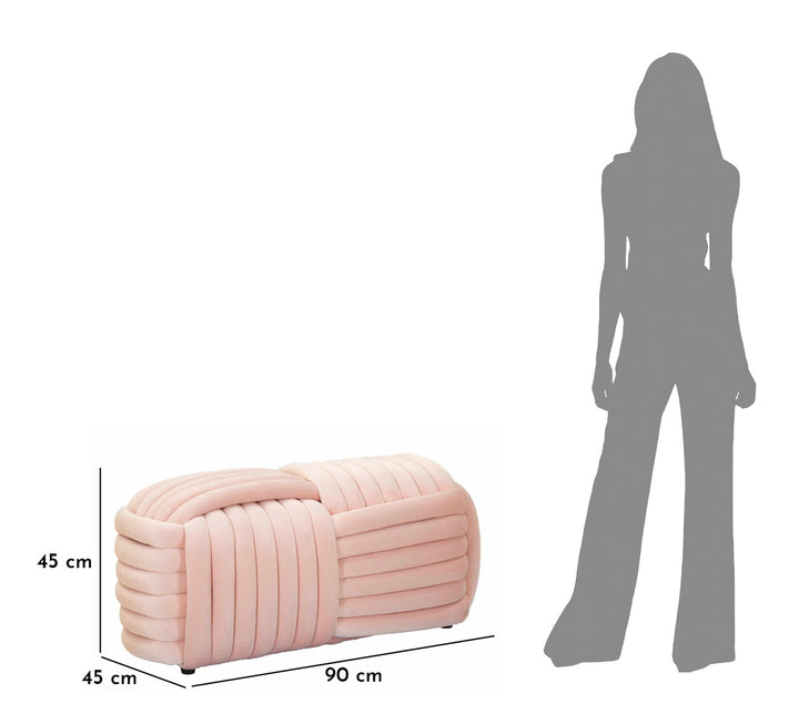 Banco tapizado rosa – Sofy asiento acolchado