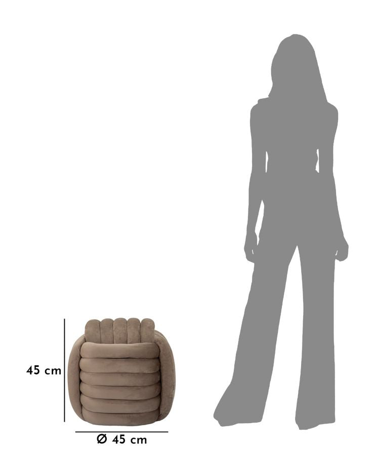 Taburete tapizado gris – Sofy asiento acolchado de acento