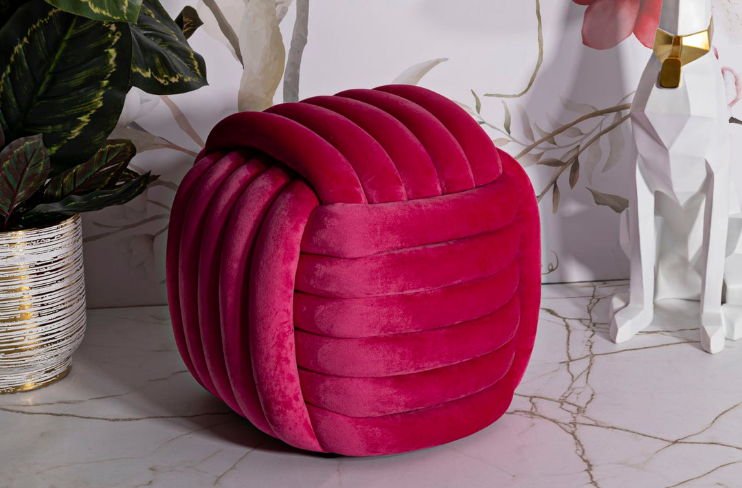 Taburete tapizado fucsia – Sofy asiento acolchado de acento