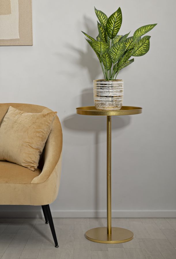 Mesa auxiliar de metal dorado – Doha acento moderno