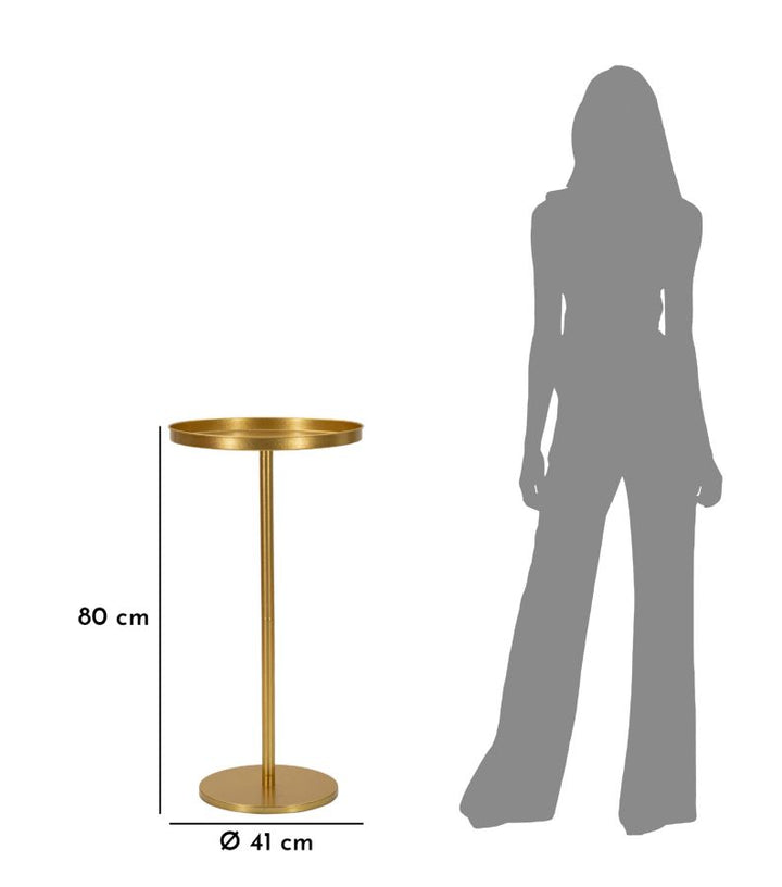 Mesa auxiliar de metal dorado – Doha acento moderno