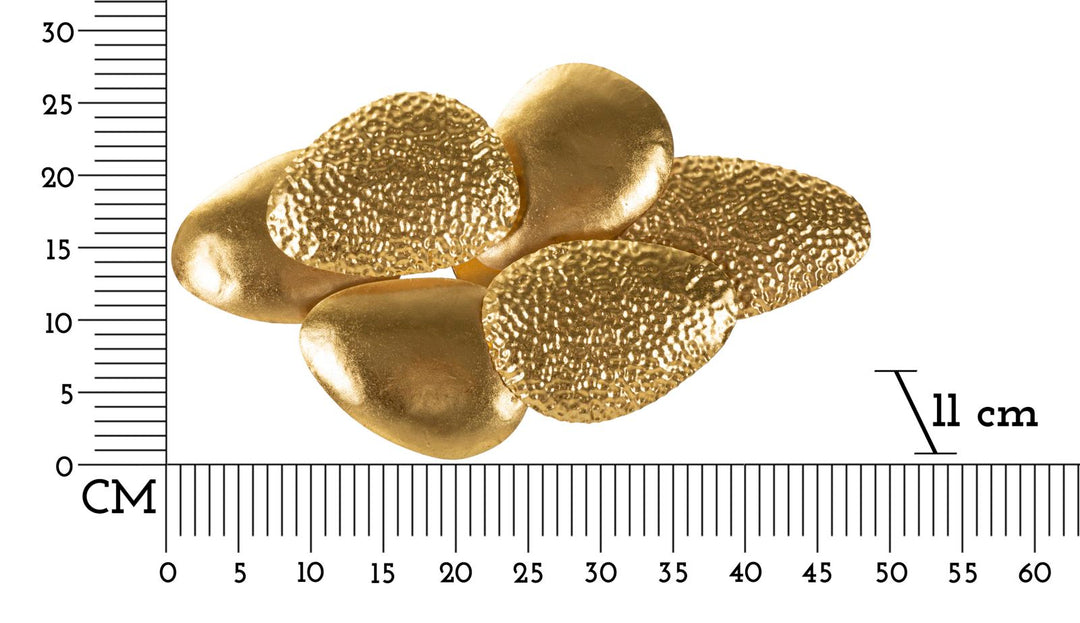 Aplique de pared de metal dorado con diseño de concha marina – Estilo contemporáneo