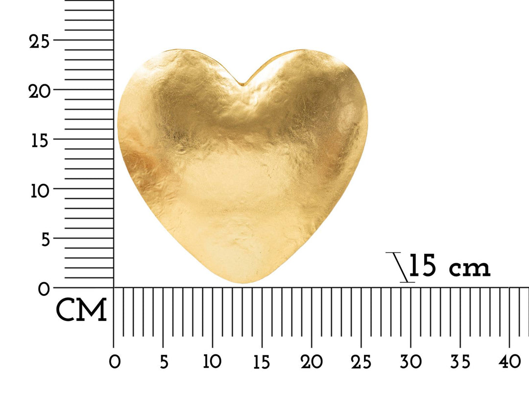 Aplique de pared de metal dorado con forma de corazón – Goldy luz decorativa