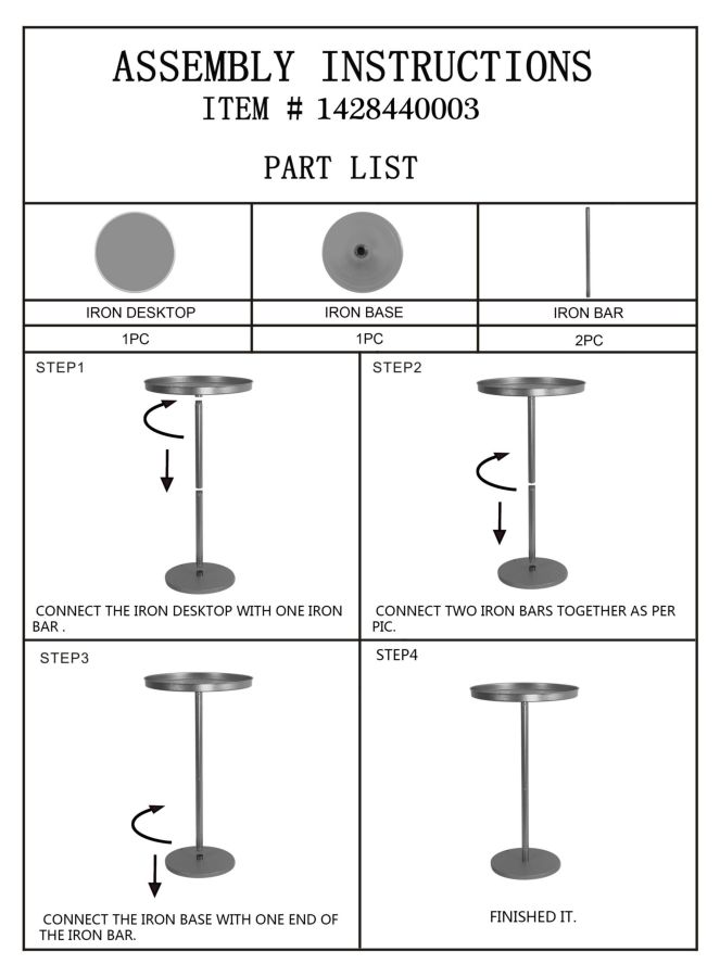 Mesa auxiliar de metal dorado – Doha acento moderno