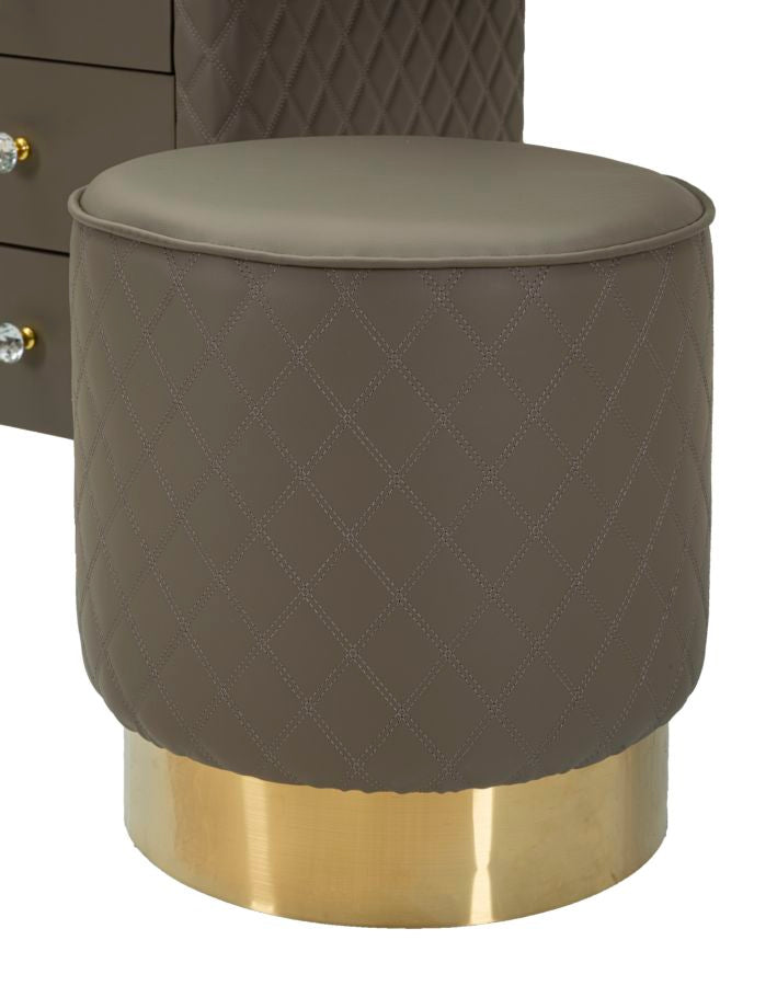 Tocador gris con taburete a juego – Sharon mueble de dormitorio