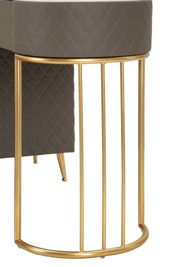 Tocador gris con taburete a juego – Sharon mueble de dormitorio