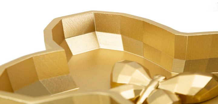 Bandeja con forma de mariposa dorada – Pieza decorativa de acento