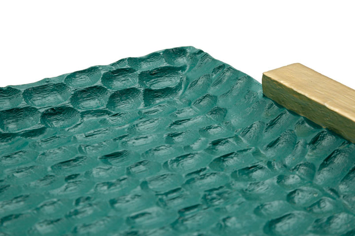 Bandeja rectangular de resina verde – Grent diseño moderno