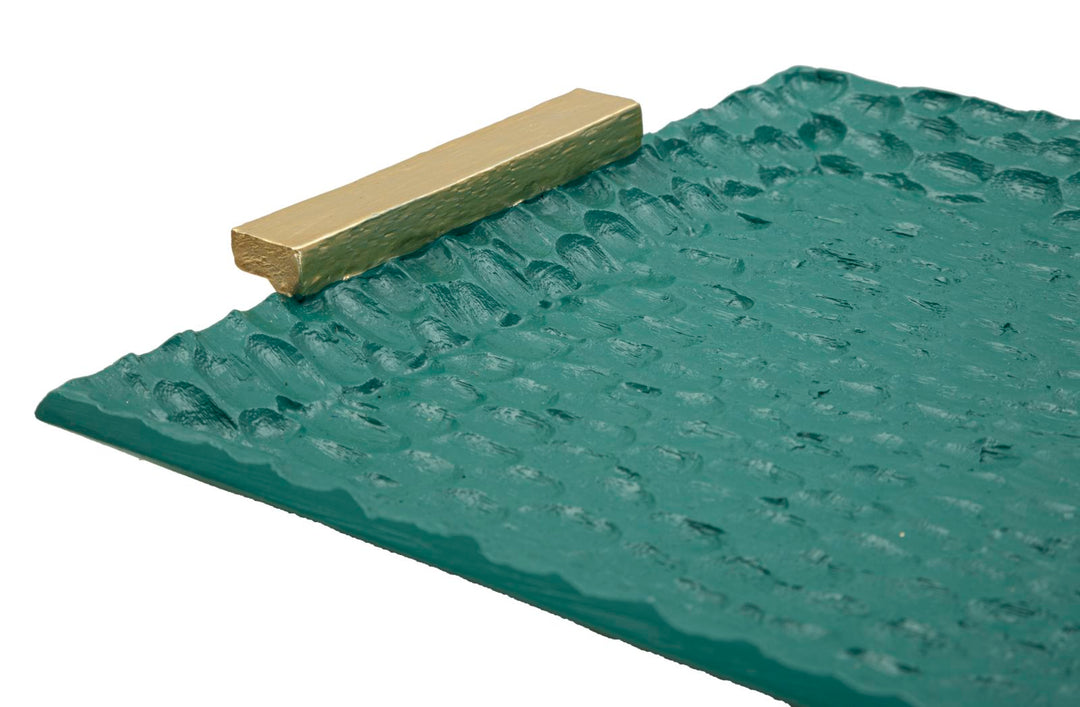 Bandeja rectangular de resina verde – Grent diseño moderno